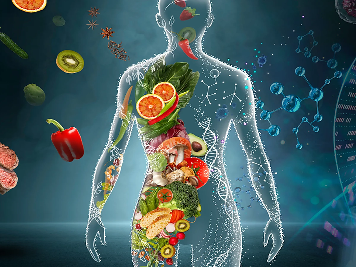 Nutrition and whole-body wellness illustration